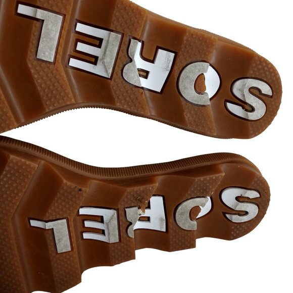 Sorel Joanie II Wedge Lace Up Leather Sandals Size 6.5 Beige Gladiator Kinetic - Picture 8 of 12